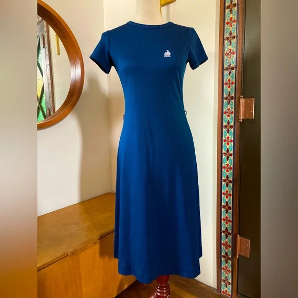 lanvin blue dress 2000S LANVIN Electric Blue Silk & Wool Runway Dress